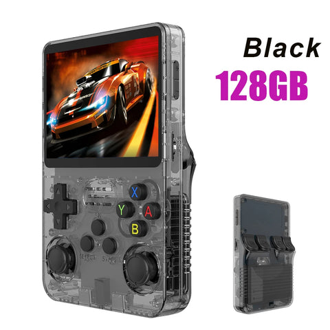 RetroCore™ R36S Handheld Game Console – 3.5” IPS Screen | 128GB/64GB | Open Source Linux | 4000+ Classic Games