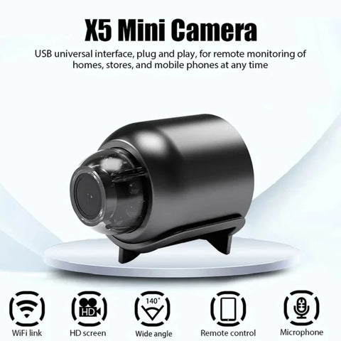 X5 MiniGuard™ Smart WiFi Camera – 1080P HD Surveillance with Motion Detection