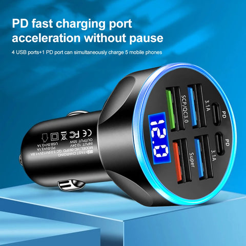 PowerDrive™ Car Charger with Digital Display