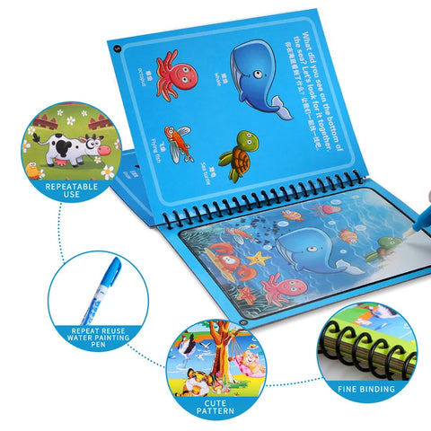 AquaMagic Reusable Water Drawing Book