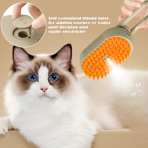 SteamGroom™ 3-in-1 Pet Grooming Brush