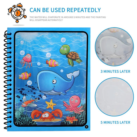 AquaMagic Reusable Water Drawing Book