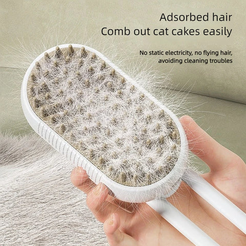 SteamGroom™ 3-in-1 Pet Grooming Brush