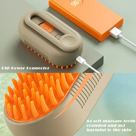 SteamGroom™ 3-in-1 Pet Grooming Brush